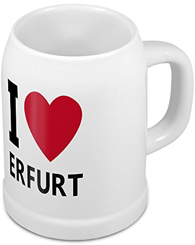 digital print Bierkrug mit Stadtnamen Erfurt - Design stilvollem I Love Erfurt - Städte-Tasse, Becher, Maßkrug
