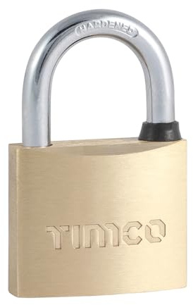 TIMCO Brass Padlock - Ideal for Luggage - cabinets - Sheds - Gates - 40mm