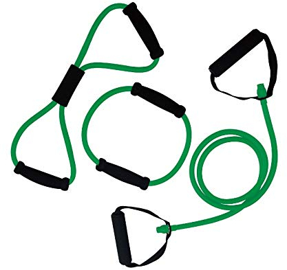 Tunturi Tubing Set 3 Teile Stärke Medium Pilates Fitness-Tube-Ring