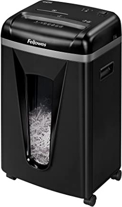 Fellowes Powershred 450M Paper Shredder, 9 Sheet Micro-Cut Shredder For the Small or Home Office With Silent Shred Technology