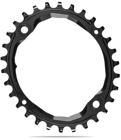 absoluteBLACK Plato MTB Ovalado, Adultos Unisex, Negro/104 BCD, 30t/Threaded
