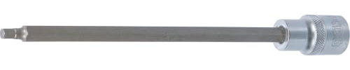 BGS 4275 | Bit-Einsatz | Länge 200 mm | Innensechskant 5 mm | Antrieb Innenvierkant 12,5 mm (1/2) | Chrom-Vanadium-Stahl | verchromt, matt | mit Rändelung