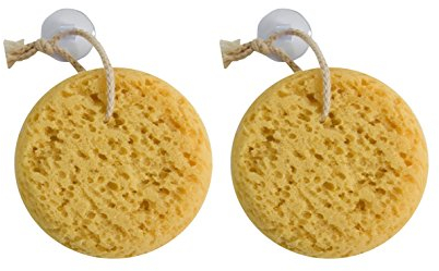 PARADISO Evriholder Foam Body Sponge for Exfoliating Estropajo Grande para una Ducha o baño Relajante, Paquete de 2, Espuma, Amarillo, 2