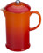 Le Creuset Stoneware 800ml French Press, Flame-(Volcanic)