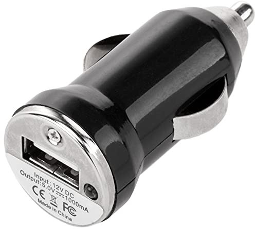 BeMatik - Cargador de mechero para Coche. Fuente de alimentación 12/24 VDC con 1 Puerto USB Tipo A 1A