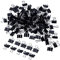 Mini Metallo Fermacarta Double Legante Clip Mollette, Nero, 2 x 60 Pezzi(15 mm)