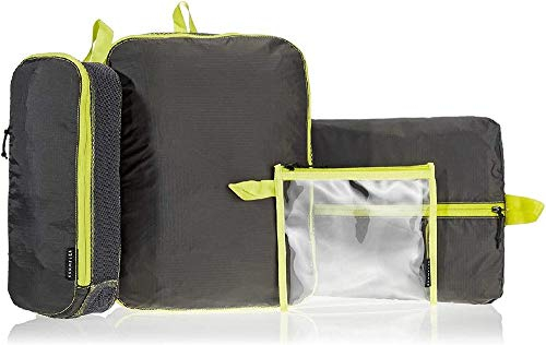 Crumpler The Intern Packset Reise Organizer im praktischen 4er Packhilfe Set Kofferorganizer, Hellbraun/Gelb