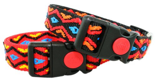 Hundehalsband im Indianer Look 44-74cm/25mm Indian Rot