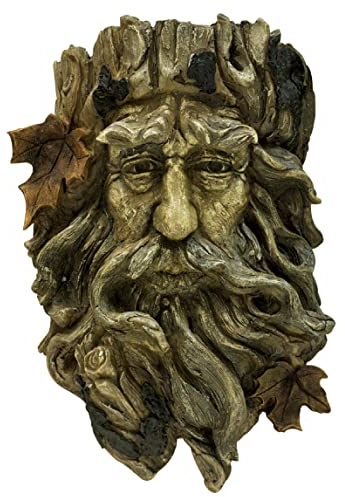Bits and Pieces - Weiser Mann Baumgeist Übertopf, Wandvase, Deko Blumentopf - Kunstharz Skulptur mit Holz Optik - Für Haus oder Garten