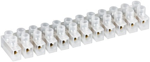 Fixpoint - Set di 10 morsetti elettrici (da 12, 4 mm, 3 A), colore: bianco