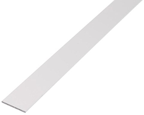 Alberts 474379 Flachstange | Aluminium, weiß | 2000 x 30 x 2 mm