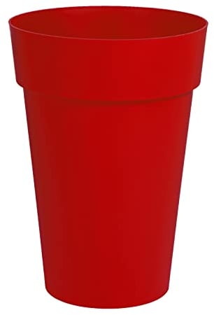 EDA Plastiques Vase haut TOSCANE rouge rubis - Ø46 x H.65cm - 67 L