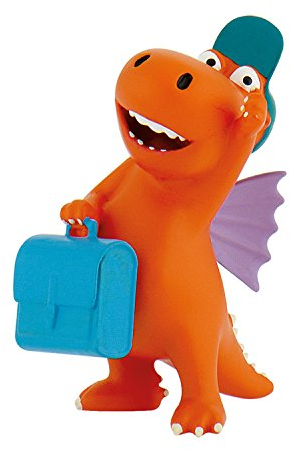 Bullyland 44053 - Spielfigur, kleiner Drache Kokosnuss mit Tasche, ca. 6 cm, bunt