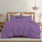 Rohi Easy Care plain Double Duvet Cover set – Soft & Breathable Lilac Bedding Set – Button Closure – Anti Allergy Quilt Set with Pillowcases (Double, Lilac)