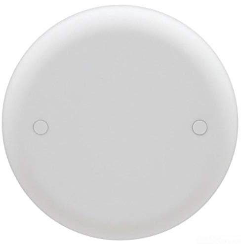 Carlon CPC4WH Ceiling Fan Box Cover, Round, Blank, 4-Inch Diameter, White