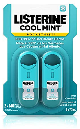 Listerine Pocketmist Cool Mint Mist Oral Care Rid von Mundgeruch zu bekommen, 2er-Pack