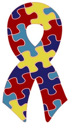 Autism Ribbon Bumper Sticker Car Van Bike Sticker Decal Free P&P
