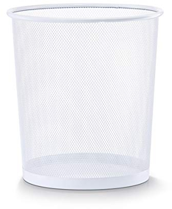 Zeller 17716 Papierkorb, Mesh, ø 26 x H 28 cm, weiß