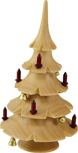 Blank Kunsthandwerk Weihnachtsbaum mit Glöckchen - 12cm