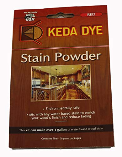 Red Dye By Keda Dye - (25)Grams of Red Wood Dye - Makes 5 Dye Stain Quarts