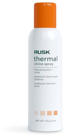 RUSK Thermal Shine Spray, Pure Argan Oil, Eliminates Frizz and Maintains Shine, Sleek and Smooth Hair, 4.4 oz