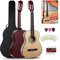 Classic Cantabile AS-851 1/2 Konzertgitarre Starter Set (Komplettes Anfänger Set mit Klassik Gitarre, Gigbag Tasche, Nylonsaiten, Lehrbuch/Schule, 3x Plektren und Stimmpfeife)