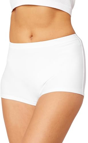 Merry Style Costume a Pantaloncino Nuoto Donna L23L1 (Bianco, IT 48 = DE 42)