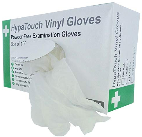 Safety First Aid Group Hypatouch Vinyl Gloves Powder Free of 100 Large