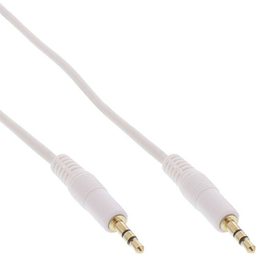 InLine 99939W Klinke Kabel, 3,5mm Stecker / Stecker, Stereo, weiß / gold, 5m