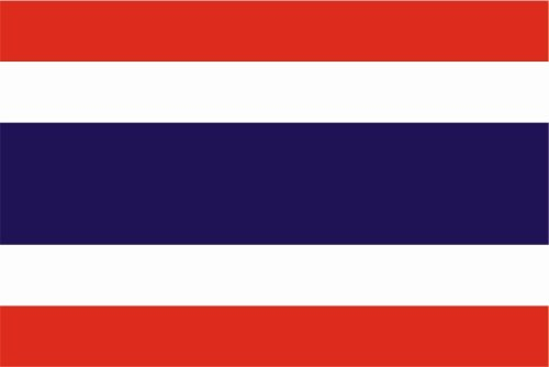 Kiwistar - Autoaufkleber Sticker Fahne Flagge Aufkleber 10cm Thailand Flagge Länder Wappen Fahne Sticker Kennzeichen - Auto - Fahrrad - LKW