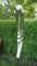 Gartendekoshop24 – Gartendeko Edelstahl-Stab „Isabel“, Metallstab, 200 cm, mit 4 Edelstahlkugeln, wetterfest. Moderner, handgefertigter Stecker aus Edelstahl, Edelstahl-Skulptur. Outdoor, Garten.