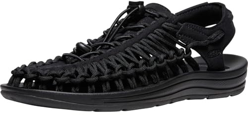 KEEN Womens Uneek Classic Two Cord Athletic Sandals, Black/Black, 8.5 US