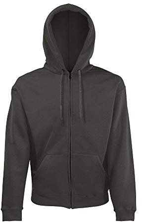 Fruit of the Loom Hooded Sweat-Jacket M,Light Graphite