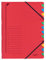 Leitz 39120025 Ordnungsmappe, 12 Fächer, Colorspankarton, rot