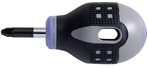 Bahco BE-8801 Ergo Stubby Type Pz-1 Screwdriver, Multi-Colour, 83 mm