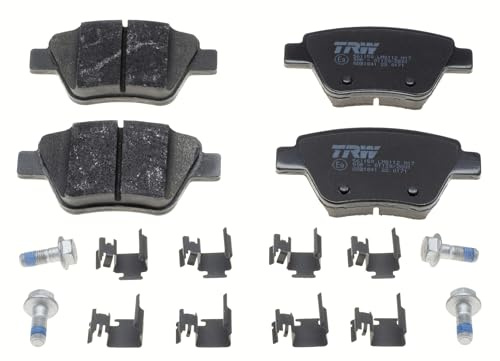 TRW GDB1841 Brake Pad Set of 4 Compatible for Audi A3 (8P1) 2003-2013 Rear Axle and Other Vehicles