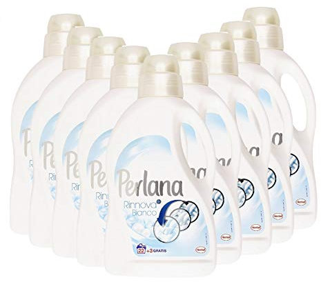 8 x PERLANA Mano&Lavatrice Liquido White 22+3 Lavaggi 1500 Ml