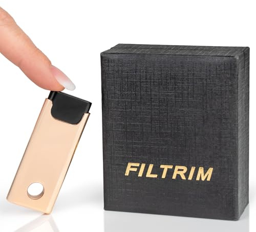 Stop Smoking Aid that Works, Quit Smoking in Just 8 Weeks, Compact Advanced Smoking Cessation Product & Quit Smoking Tool by Filtrim, Gold Finish (2.5 x 1.2 x 0.3 Inches)