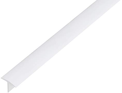 Alberts 485269 Profilé en T | plastique, en blanc | 1000 x 25 x 18 mm