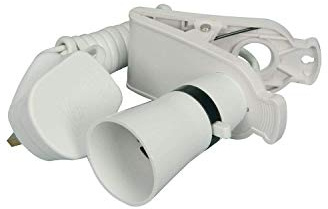 Mercury | Clip On Bulb Holder With On & Off Function | 1.8m Flex Cable White