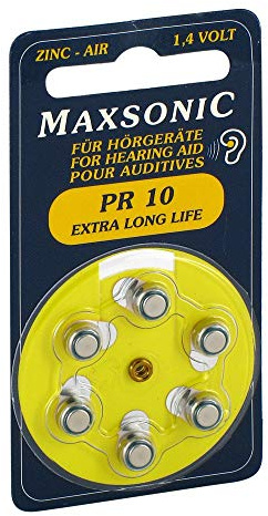 BATTERIEN f.Hörgeräte Maxsonic PR10 6 St