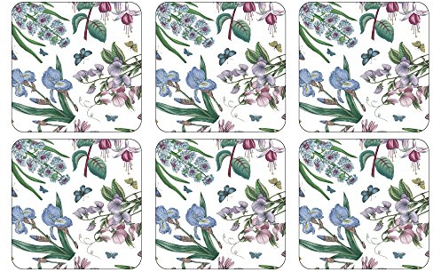 Pimpernel Lot de 6 dessous-de-verre Motif jardin botanique