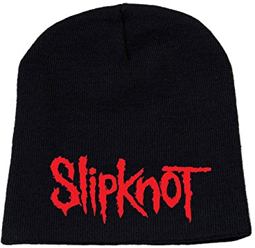 Slipknot Mütze Beanie Cap Classic Distressed Band Logo offiziell Nue Schwarz One Size