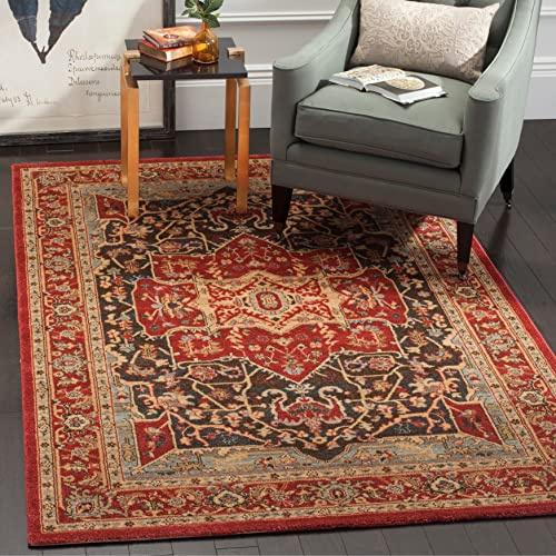 SAFAVIEH Mahal Collection Accent Rug - 3' x 5', Red & Red, Traditional Oriental Design, Non-Shedding & Easy Care, Ideal for High Traffic Areas in Entryway, Living Room, Bedroom (MAH625D)