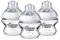 Tommee Tippee Closer to Nature® Baby Bottles, Breast-Like Teat with Anti-Colic Valve, 150ml, Pack of 3, Clear