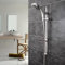 ECOSPA Riser Kit with Slide Bar, Head, Hose, Holder and Soap Dish - Adjustable Height Bracket for Bathroom Shower