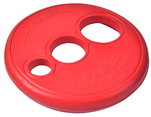 Rogz Frisbee Rouge pour Chiens - Jouet à Récupérer - Taille L - Recommandé pour Chiens de Grande Taille