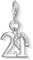 Thomas Sabo Damen Charm-Anhänger Glückszahl 21 Charm Club 925 Sterling Silber 0460-001-12