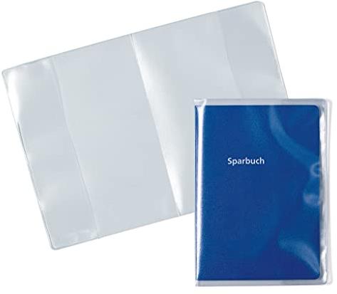 HERMA 5043 Ausweishülle für 2 Karten transparent, 25 Stück, 2-fach Ausweishalter zum Schutz für Dokumente im DIN A6 Format & Sparbücher, Plastik Kartenhüllen Schutzhüllen Set, durchsichtig
