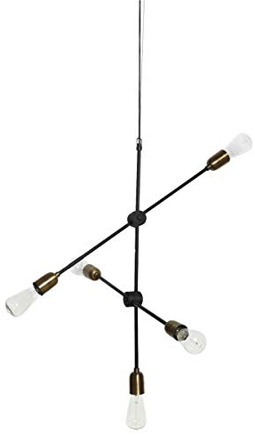 House Doctor Molecular, Schwarz/Messing, h: 78 cm, E27, Max 25 W pro Fassung, 2,5 m Kabel, justierbare, 98 x 68 cm, Cb0811